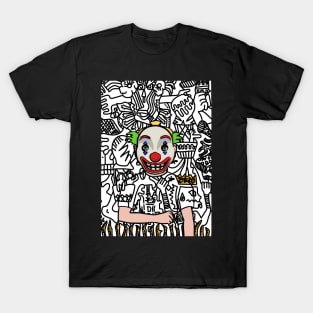 Unveil the Radiance - A MaleMask NFT with BasicEye Color and Doodle Background T-Shirt